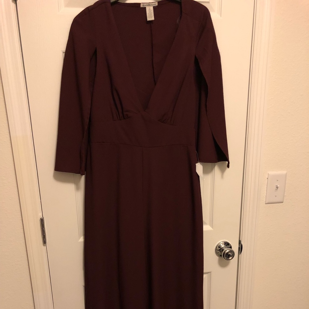 Burgundy Cape Jumpsuit